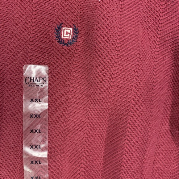 Chaps Mens Maroon Knit Pullover Crew Neck Sweater Long Sleeve Size XXL NWT - Picture 4 of 8